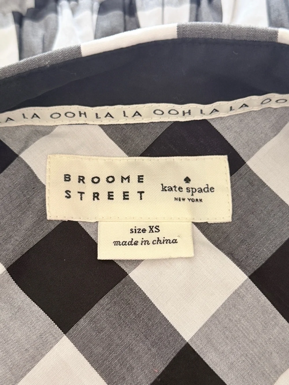 Kate Spade Broome St Sleeveless Black & White Gingham Romper Size XS